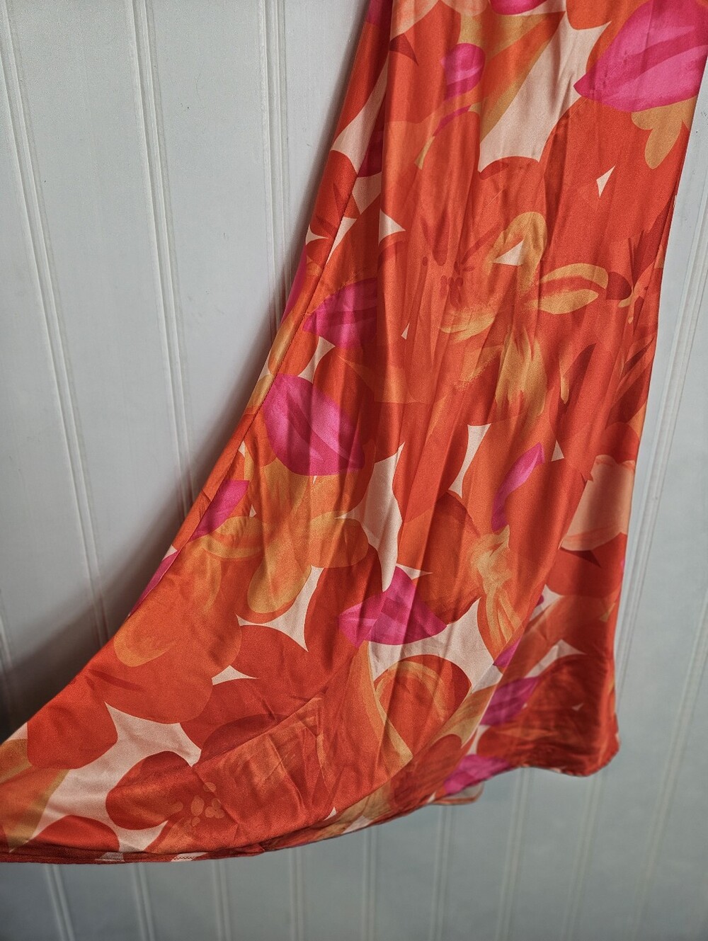 Hello Molly Red Satin Midi Dress Coquette Fairycore Romantic Slip Size 4 - Picture 6 of 15